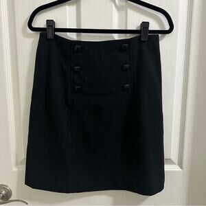 💥Banana Republic Black Women’s Skirt size 4 Y2K 90s Sailor button detail